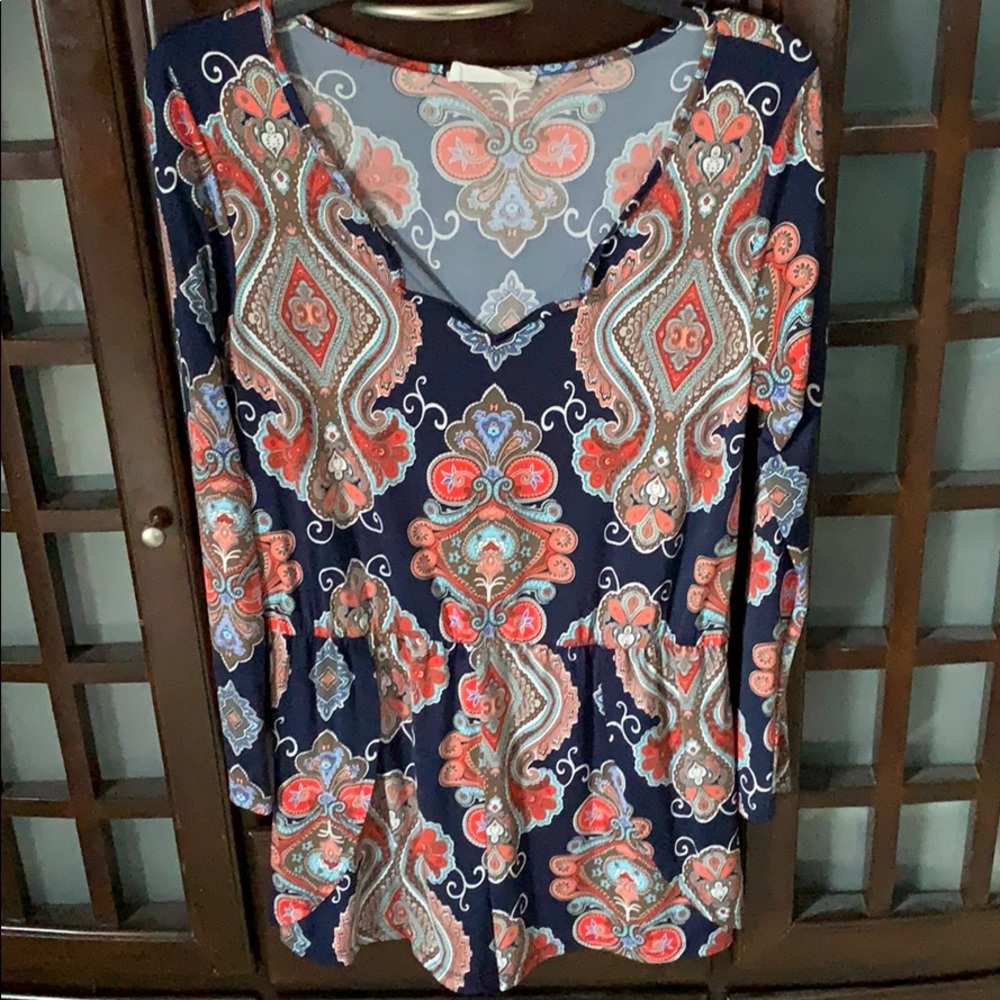 Peach Love paisley romper